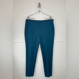 Akris Melissa Cotton Techno Stretch Slim Pants in Navy Denim